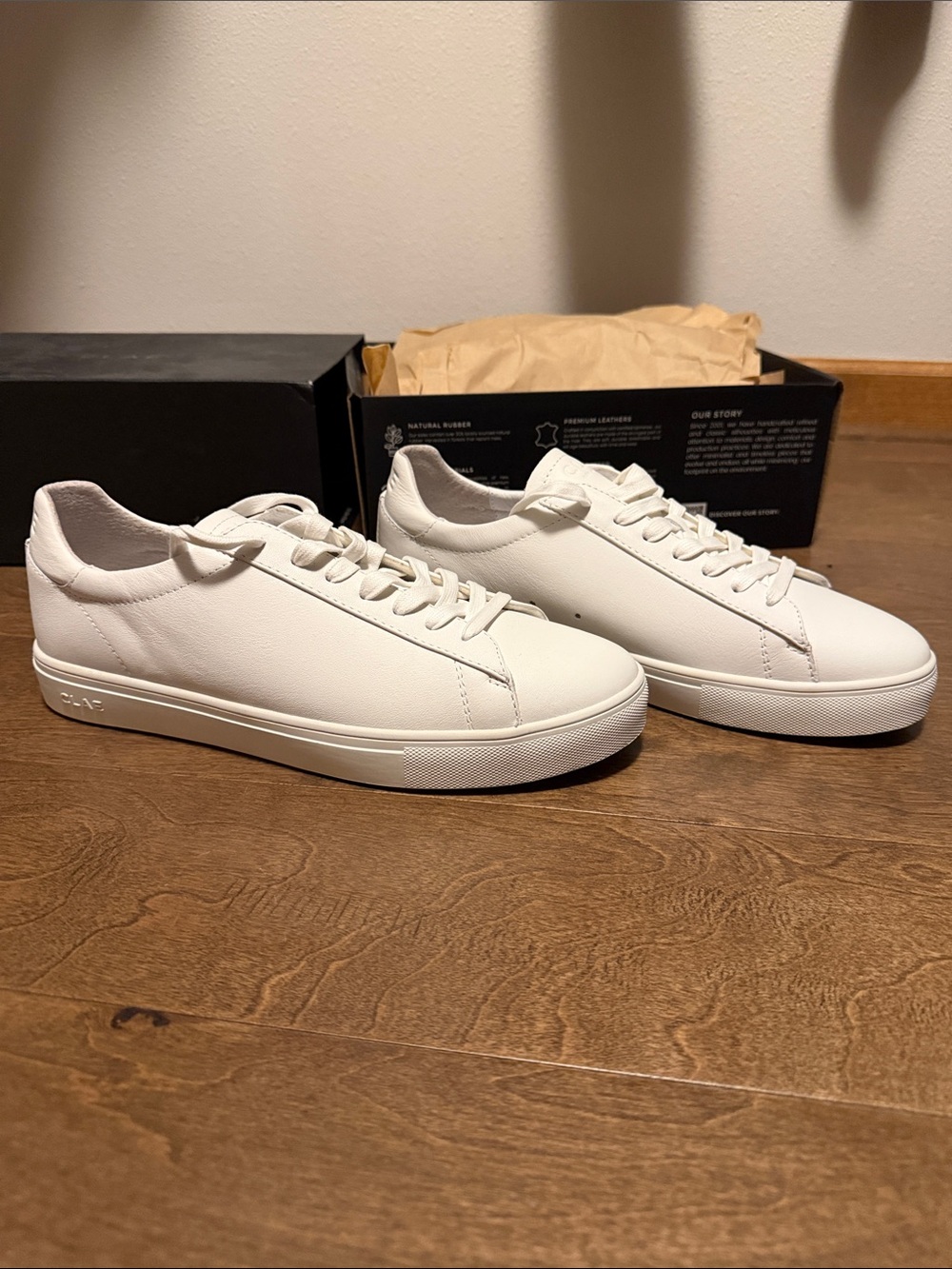 Clae Bradley Triple White sneaker NIB